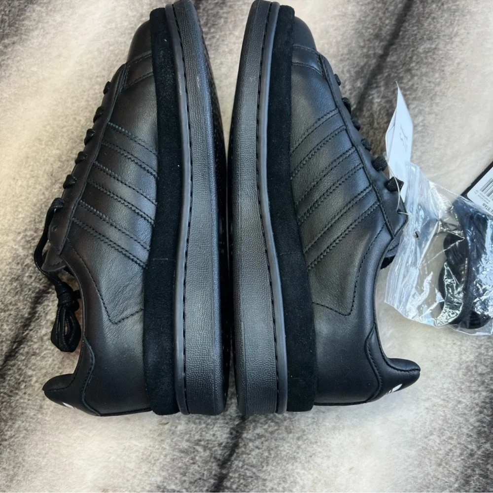 Y’s by Yohji Yamamoto Y’s adidas Wedge Stan Black Leather Sneakers